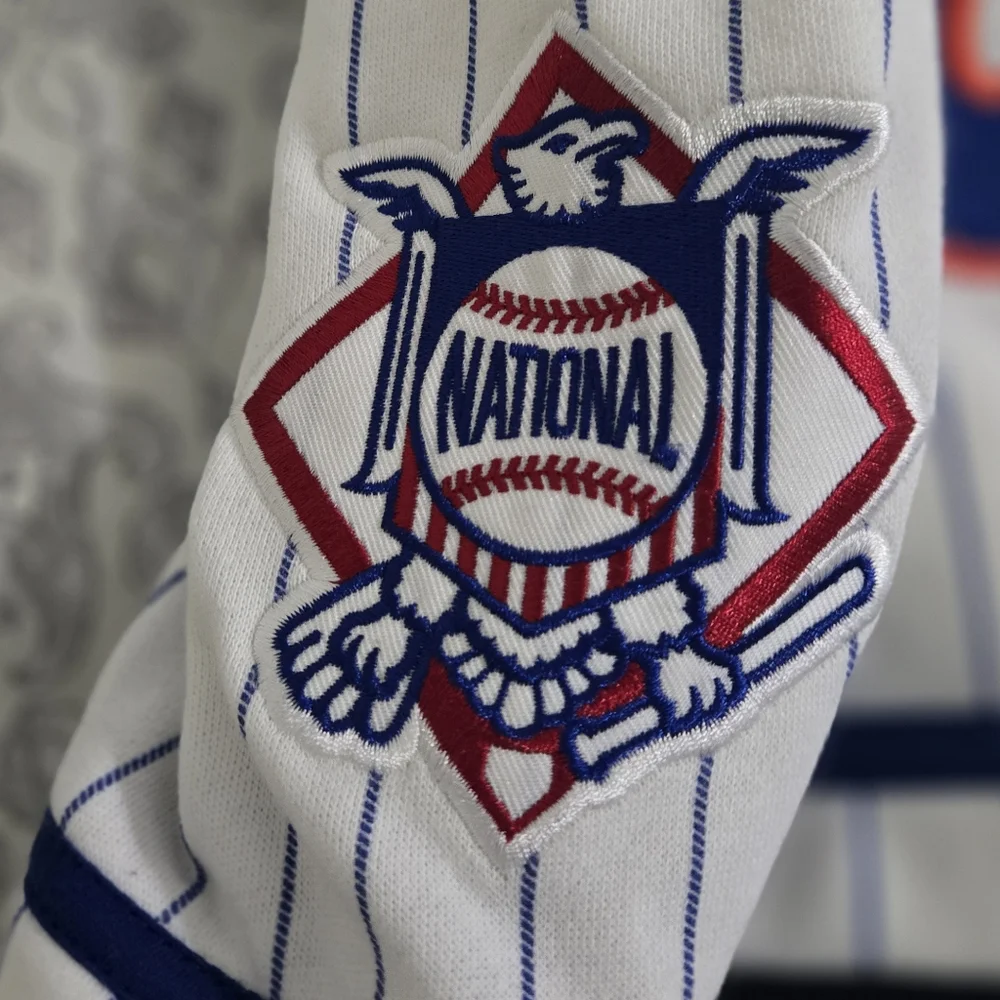 Men's New York Mets '47 White Pinstripe Double Header Collection Pullover Hoodie - Picture 4 of 8